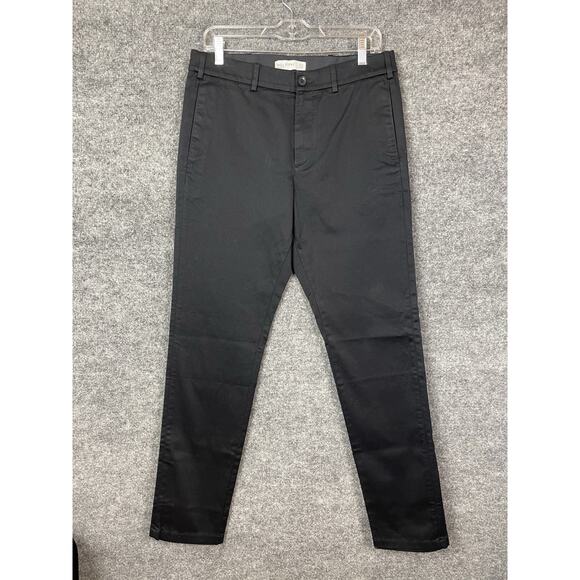 Hill City Everyday Pants Men's 31X32 Elastic Waist Black Flat Front Straight - Picture 1 of 14